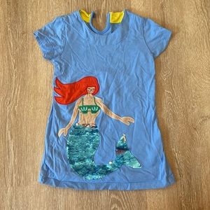 Blue Mini Boden mermaid dress 3T